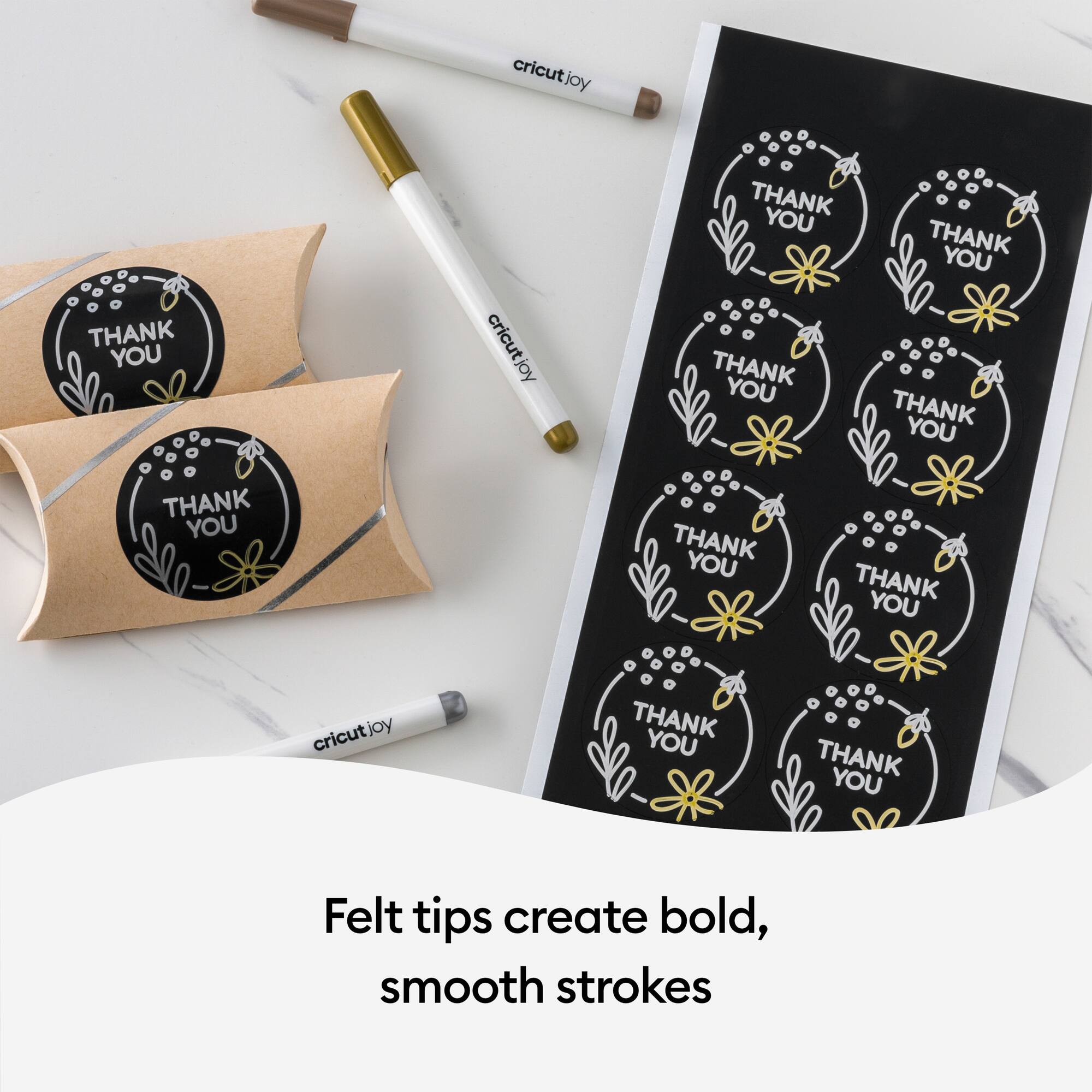 Cricut Joy™ 1.0mm Permanent Metallic Markers, 3ct.